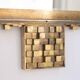 Pair of large mirrors in gilded and patinated brass. Contemporary.