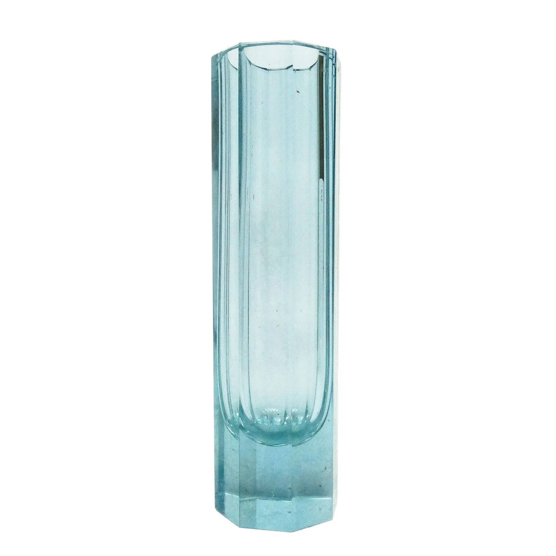 Art Deco vase, alexandrite crystal glass, Czechoslovakia, 1930s