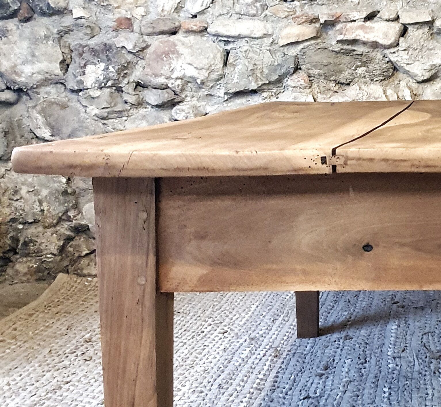 Old coffee table in solid wood