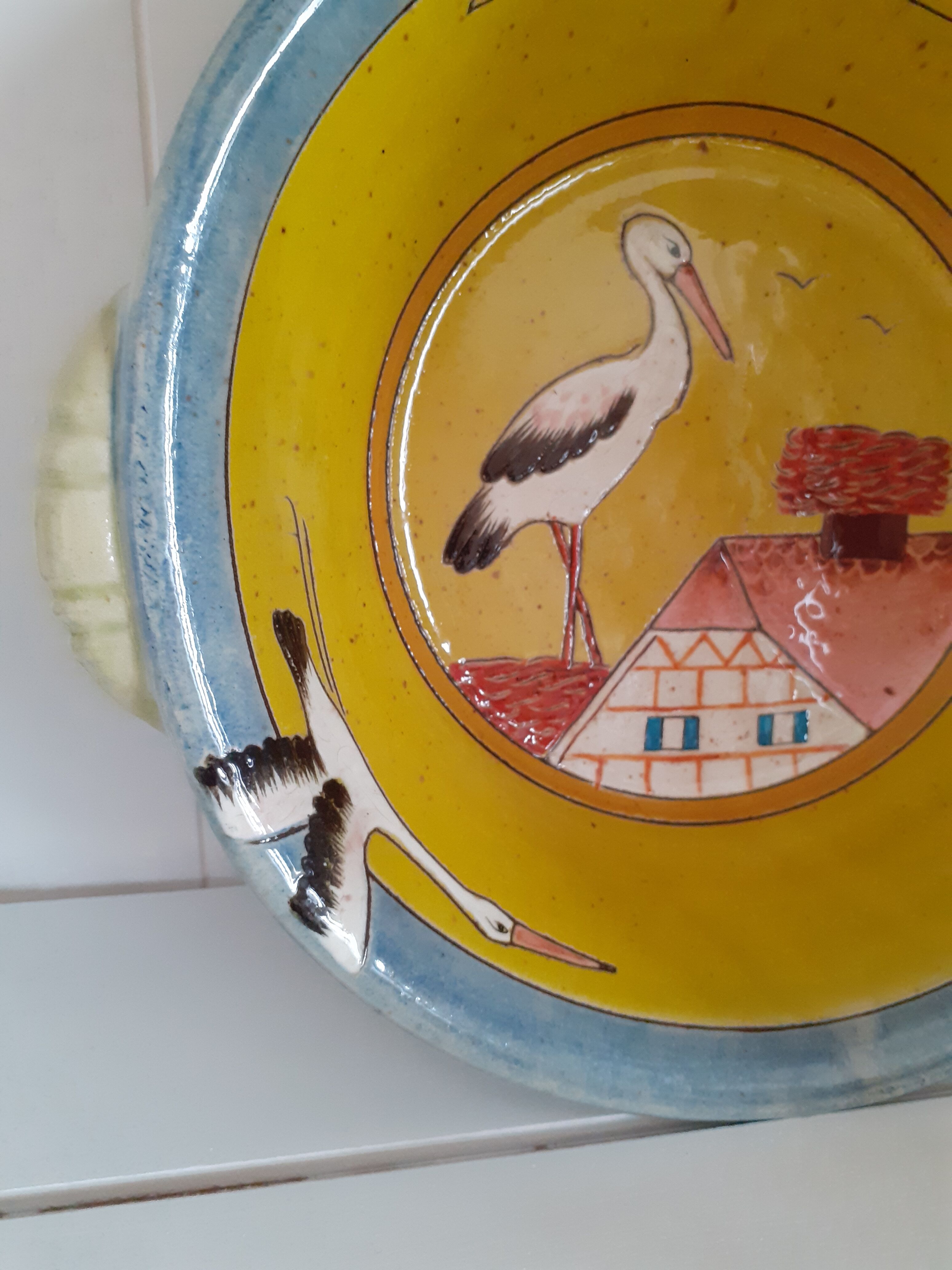 Vintage Alsatian pottery bowl