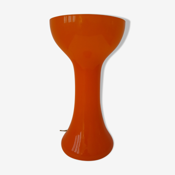 Lampe opaline orange années 70