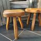 Paire de tabourets tripodes