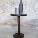 Solid oak pedestal wheel