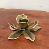 Brass flower candle holder