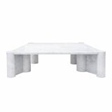 Jumbo Square Coffee Table by Gae Aulenti for Knoll, 1965, White Carrara, Italy
