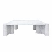 Jumbo Square Coffee Table by Gae Aulenti for Knoll, 1965, White Carrara, Italy
