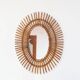 Miroir oval en rotin, années 1960