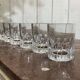 Set of 6 crystal whisky tumblers from Baccarat, Rotary model.