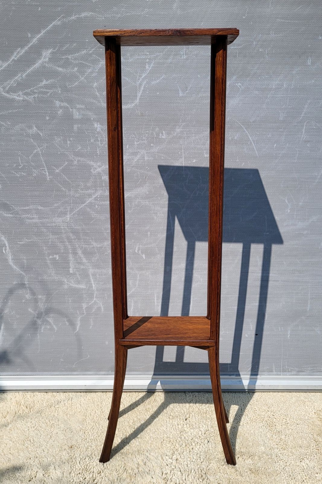 Large Art Deco plant stand H140 solid oak