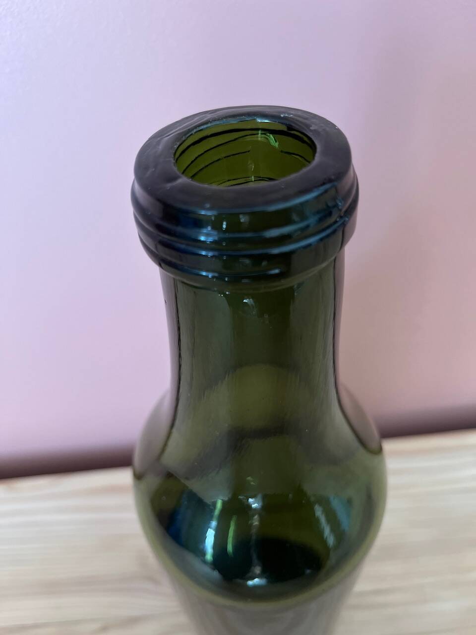 Antique bottle made of thick glass