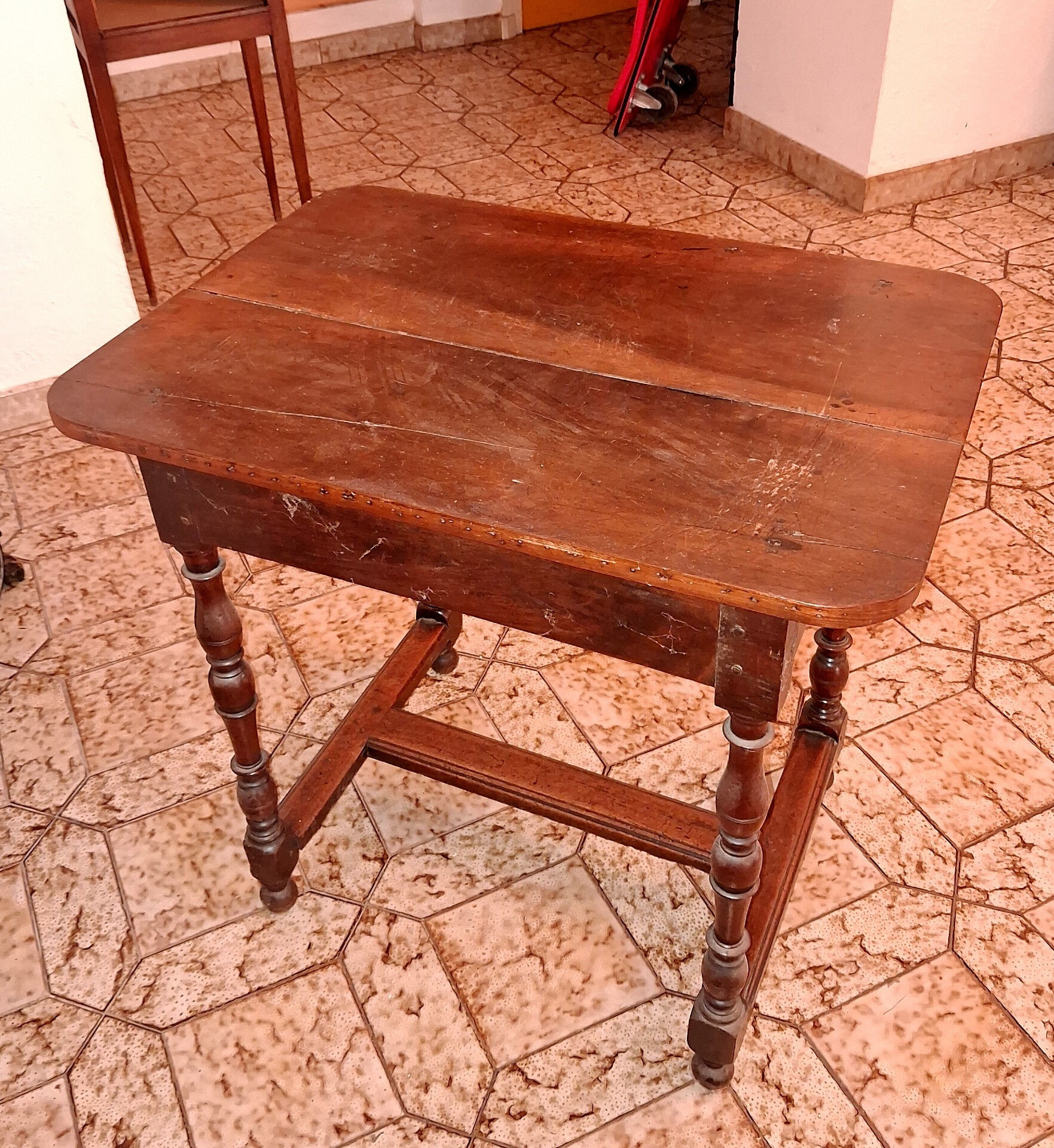 Cabaret Table in Solid Walnut from the Louis XIII Period