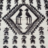 Tapis couverture vintage tribal en laine