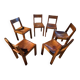 1 lot de 6 chaises par Pierre Chapo