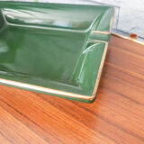 Green and gilded ceramic ashtray M99