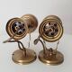 Pair of vintage wall sconces CVL in solid gold brass.