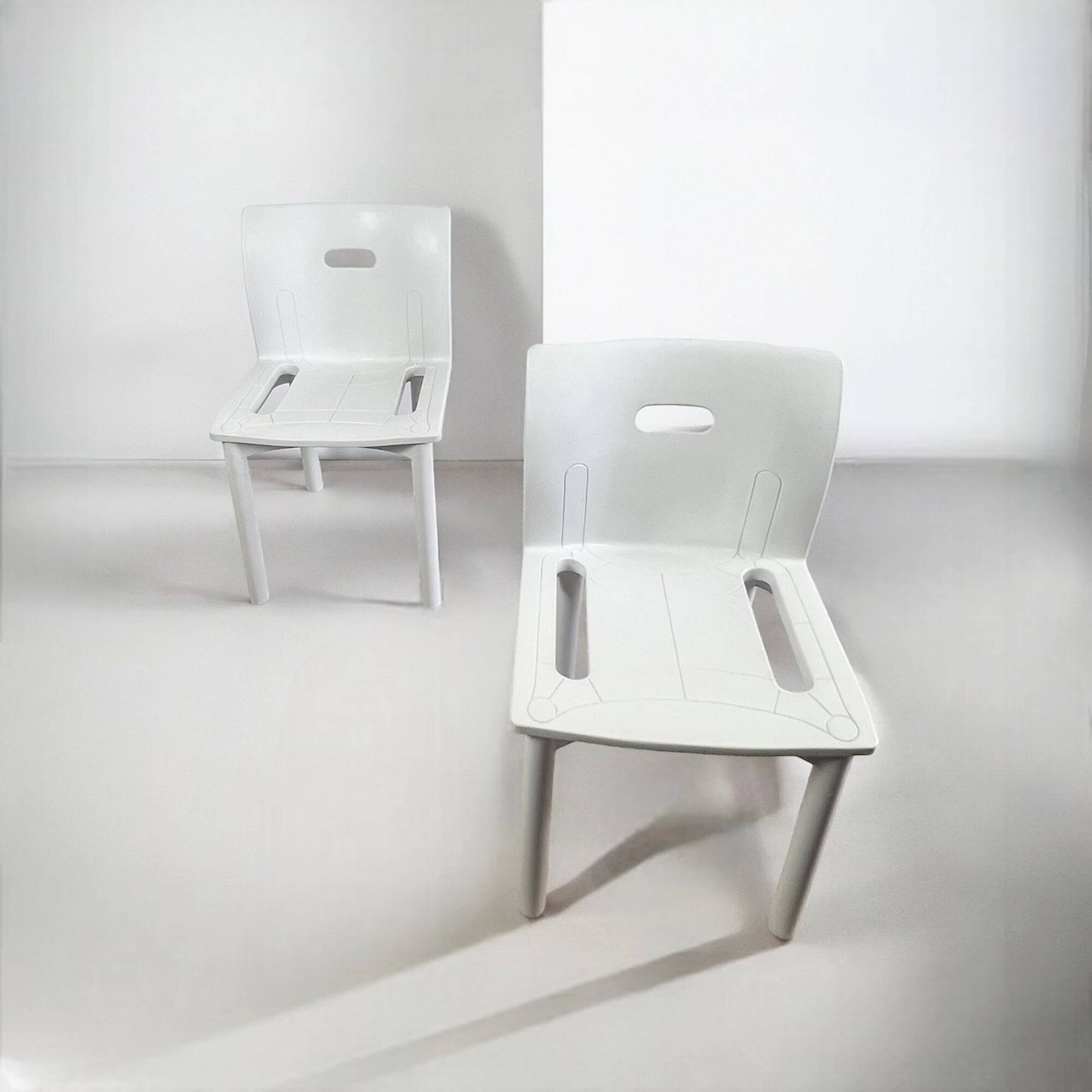 Model 4870 Dining Chairs by Anna Castelli Ferrieri for Kartell, 1980s, Set of 2