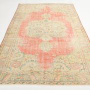 6x8 Peach Red & Yellow Vintage Rug,  181x260Cm