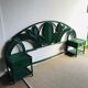 Bamboo rattan headboard 70s and 2 bedside table Vivai del Sud