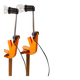 2 orange clamp lamps by revue, 1970