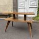 Vintage walnut coffee table 1950