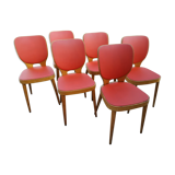 Set of 6 chairs Bistro vintage 60s