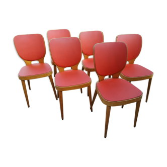 Set of 6 chairs Bistro vintage 60s