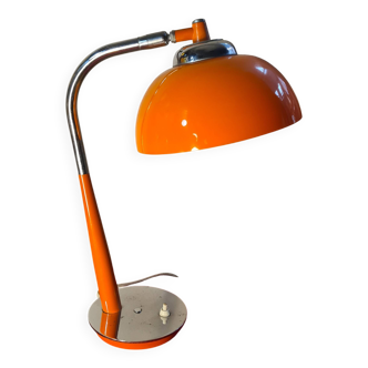 1970s chrome and acrylic desk lamp 40x27elec inter button