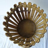 Pot door in rattan and vintage bamboo