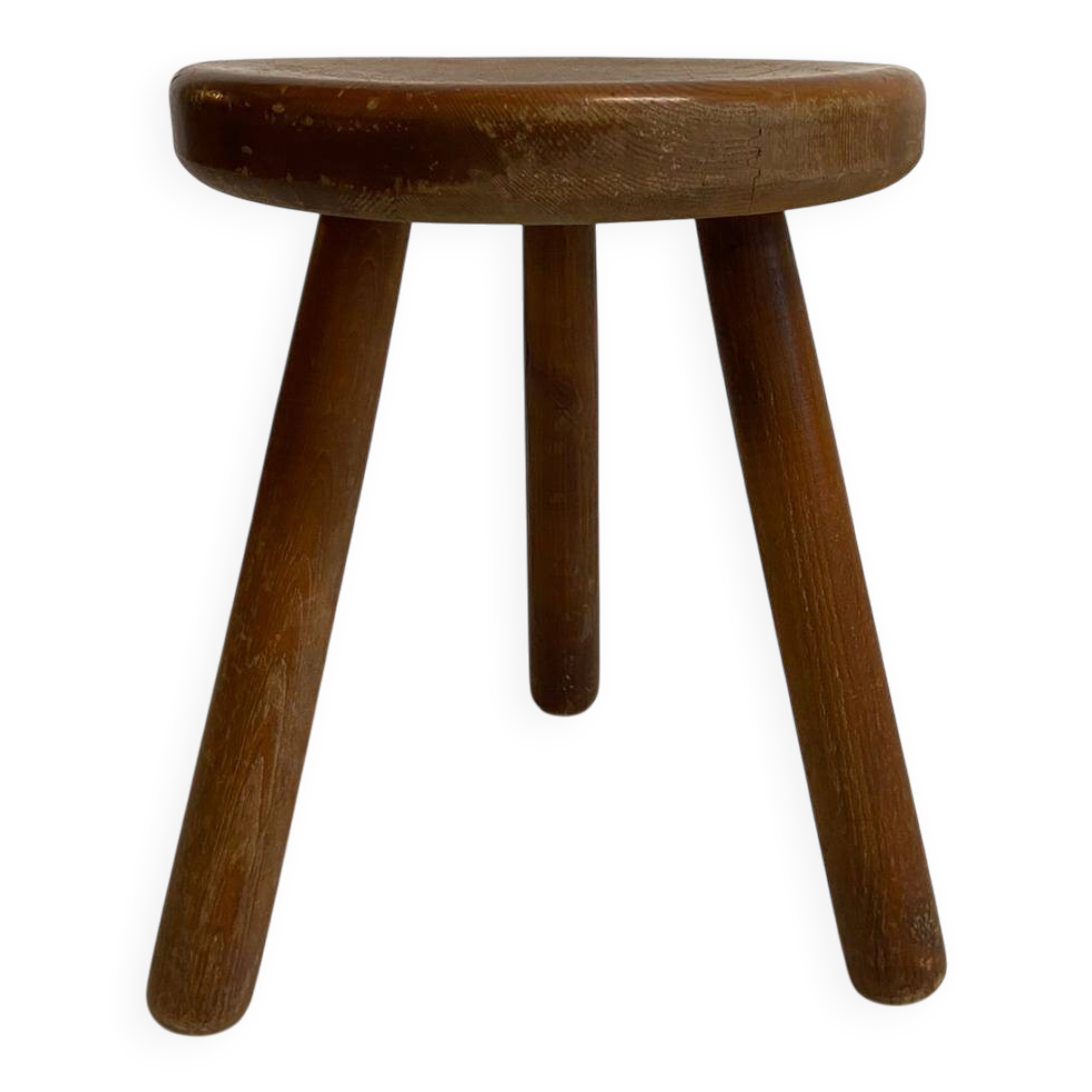 Pine stool in the style of Charlotte Perriand.
