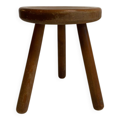 Tabouret en pin dans le style de Charlotte Perriand