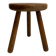 Pine stool in the style of Charlotte Perriand.