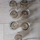 7 vintage stemmed glasses in smoked glass