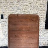 Louis-Philippe mantel mirror 133cm/115.5cm beaded gilded with gold leaf geometric decoration, late 19th century, heavily pitted and scratched glass, parquet on the back.