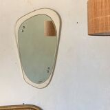 Asymmetrical gold wall mirror rearview mirror