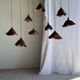 Small suspension in organic teak hat D30 H20