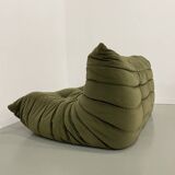 Vintage 2 and 3 seater green velvet togo set