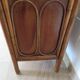 Retro-modernist - Sideboard-bookcase-2 doors-wood-rattan-cane-1960s