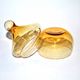 Candy box in orange smoked glass 1960-1970