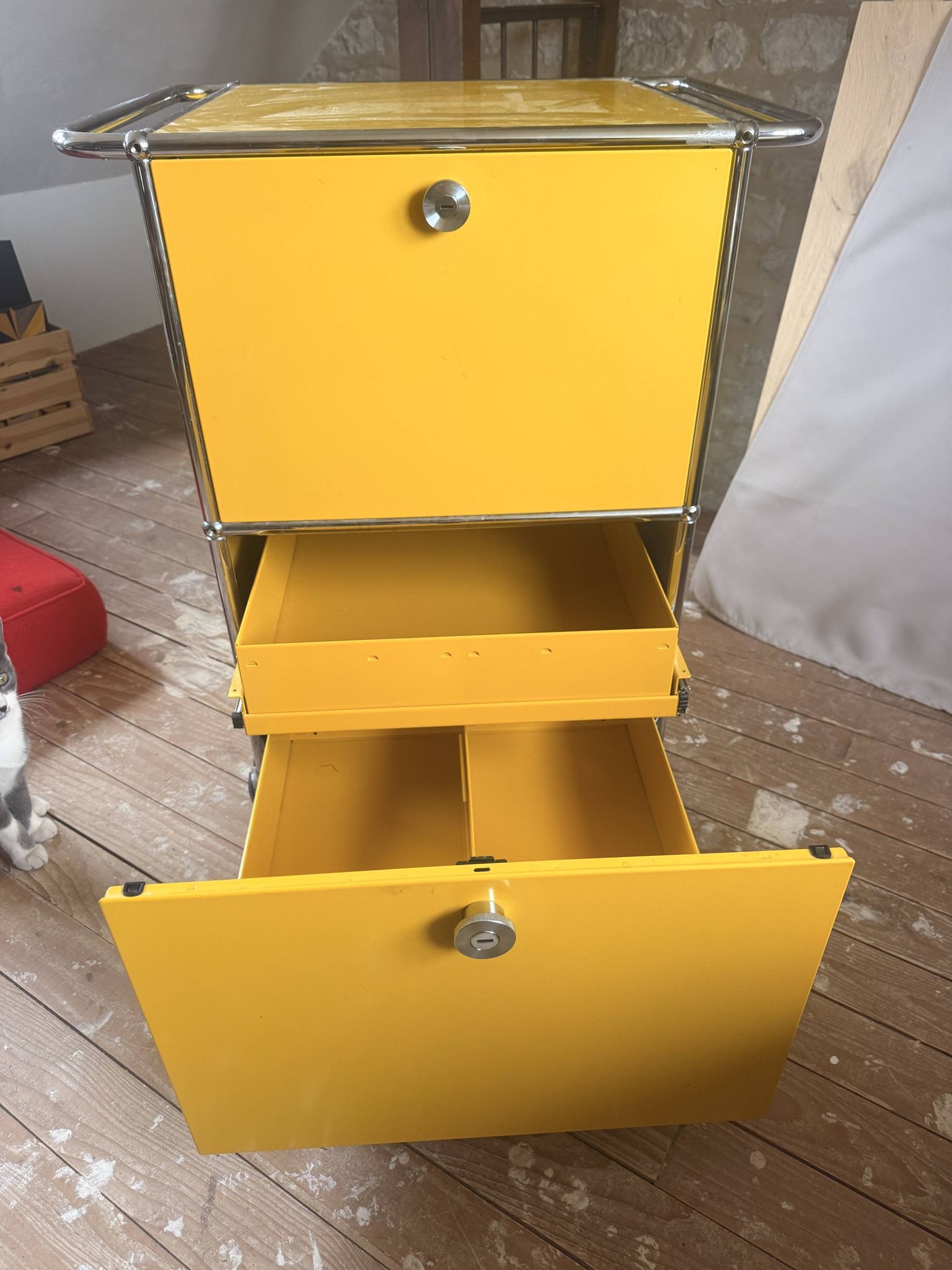 USM Haller Caisson mobile 2 tiroirs Jaune