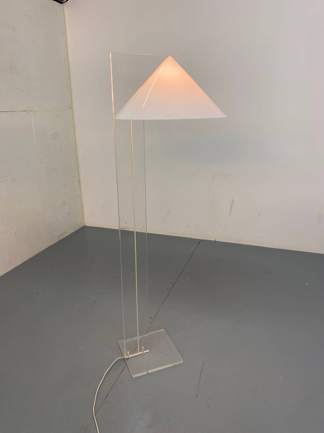 Space Age Acrylic Glass Floor Lamp by Harco Loor, 1980s