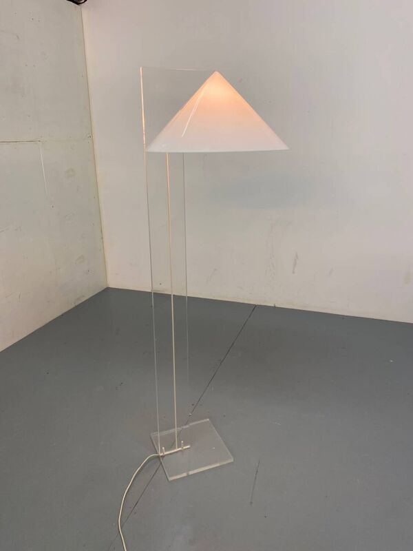 Lampadaire space age en verre acrylique par harco loor, 1980s