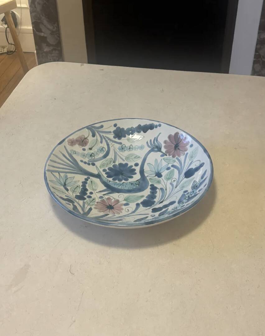 Ceramic plate signed Maja