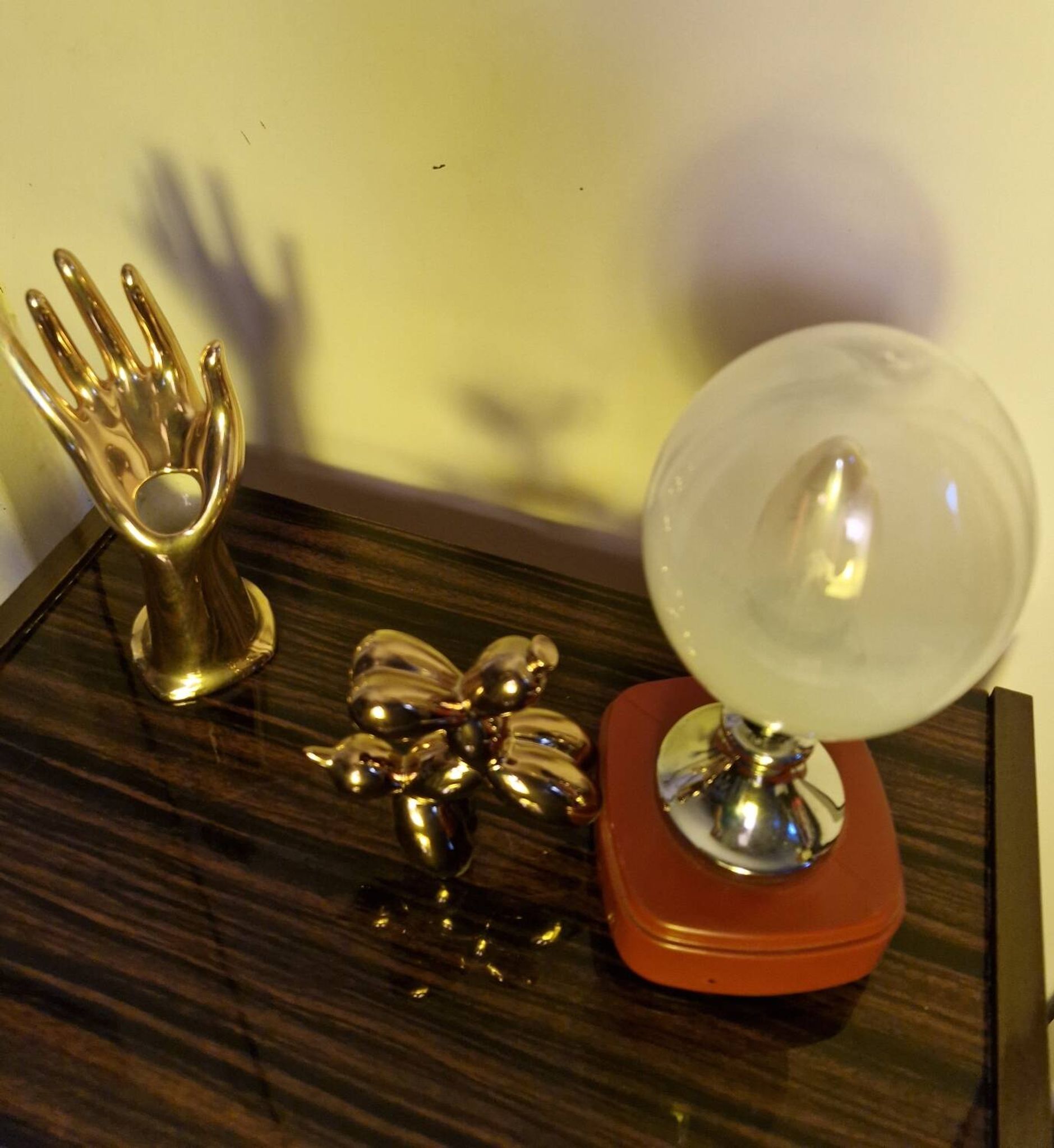 Murano glass, vintage 70s table lamp