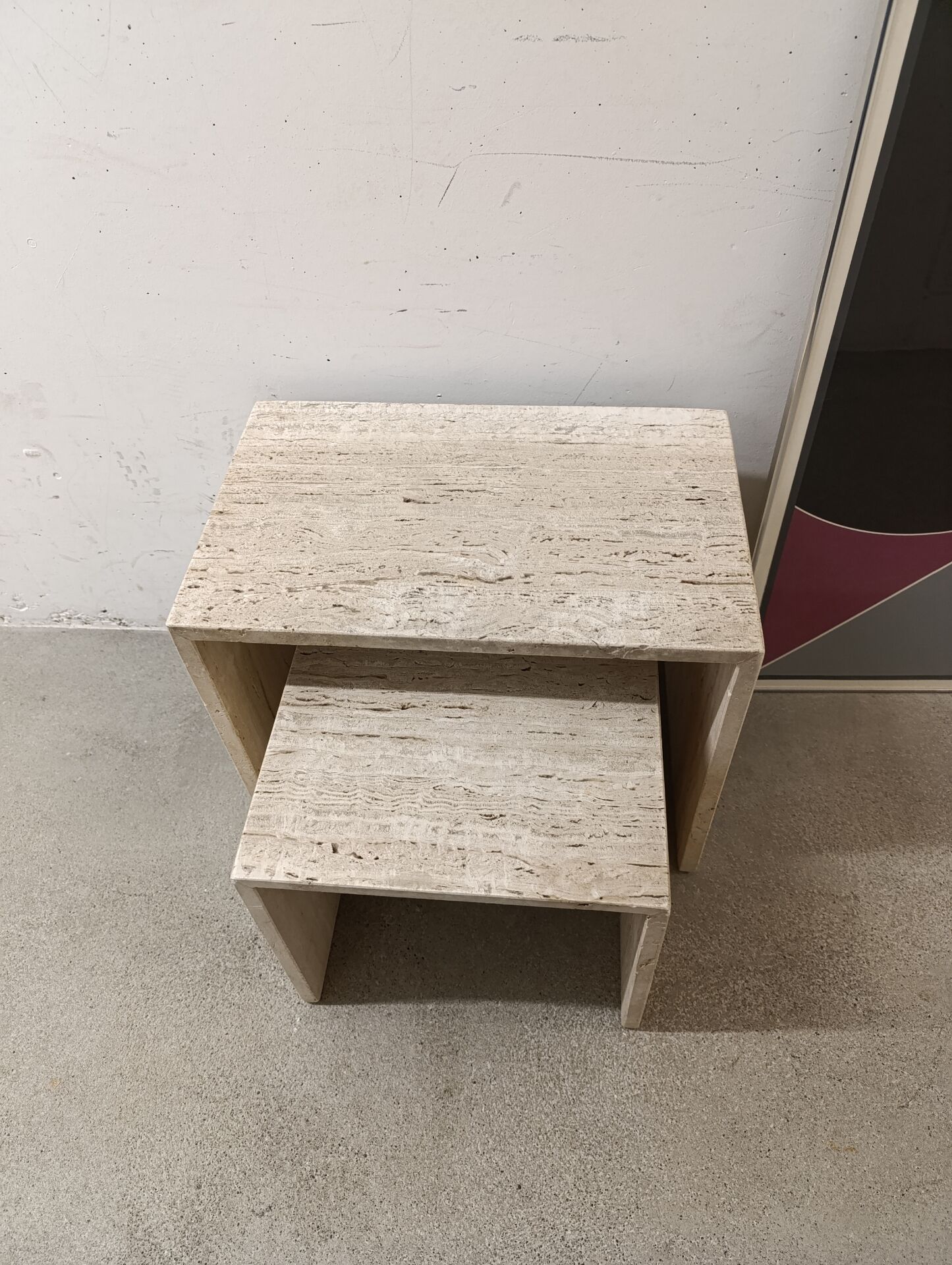 Nested tables in travertine