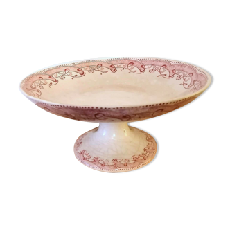 Art Nouveau Creil and Montereau Moscow earthenware compotier