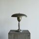 Patinated brass and chrome table lamp from the 1950s.
