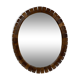 Mid-Century Danish Teak and Rosewood oval Mirror, 1960s