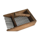 Old comb with berries (blueberries ..) in wood and metal