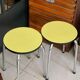 Pair of yellow Formica stools