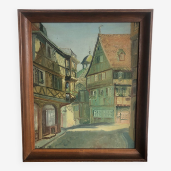 Colmar street oil on canvas